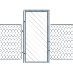 Puerta cancela a medida barras diagonal